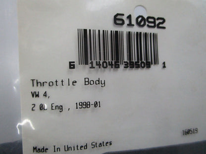 *NEW* 0810 Fel-Pro Throttle Body Gasket 61092