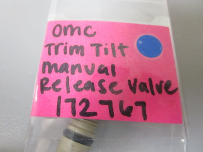 NEW OEM 172767 0172767 OMC Johnson Evinrude Trim Tilt Release Valve 0720