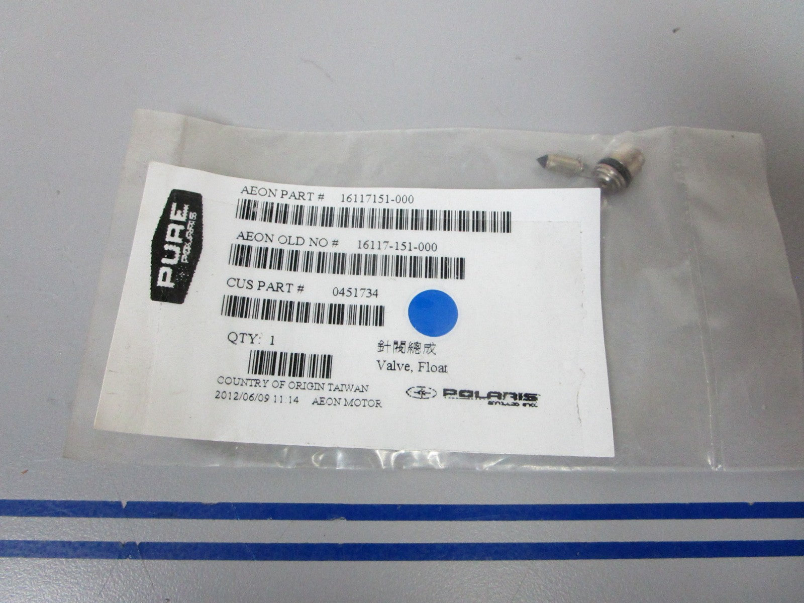 *NEW OEM* 0720 Polaris Float Valve 0451734