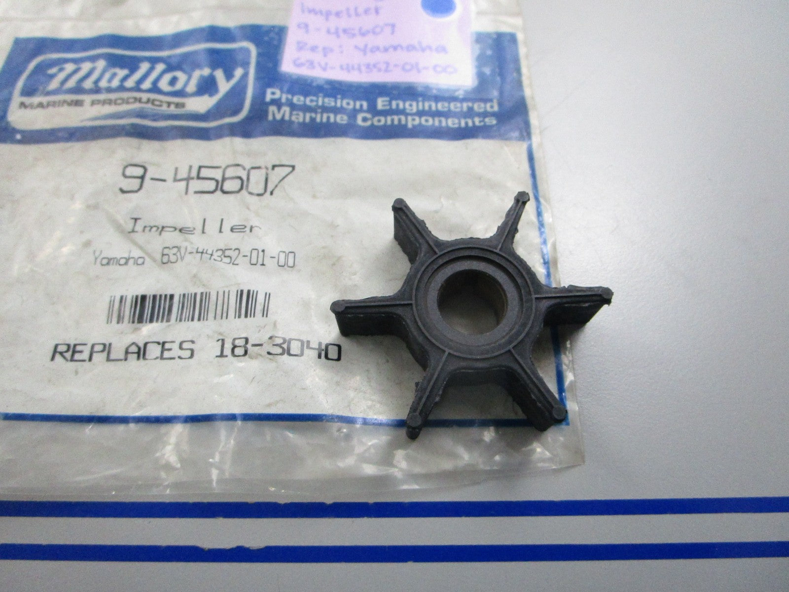 NEW 9-45607 Replaces: Yamaha 63V-44352-01-00 Mallory Impeller 0810