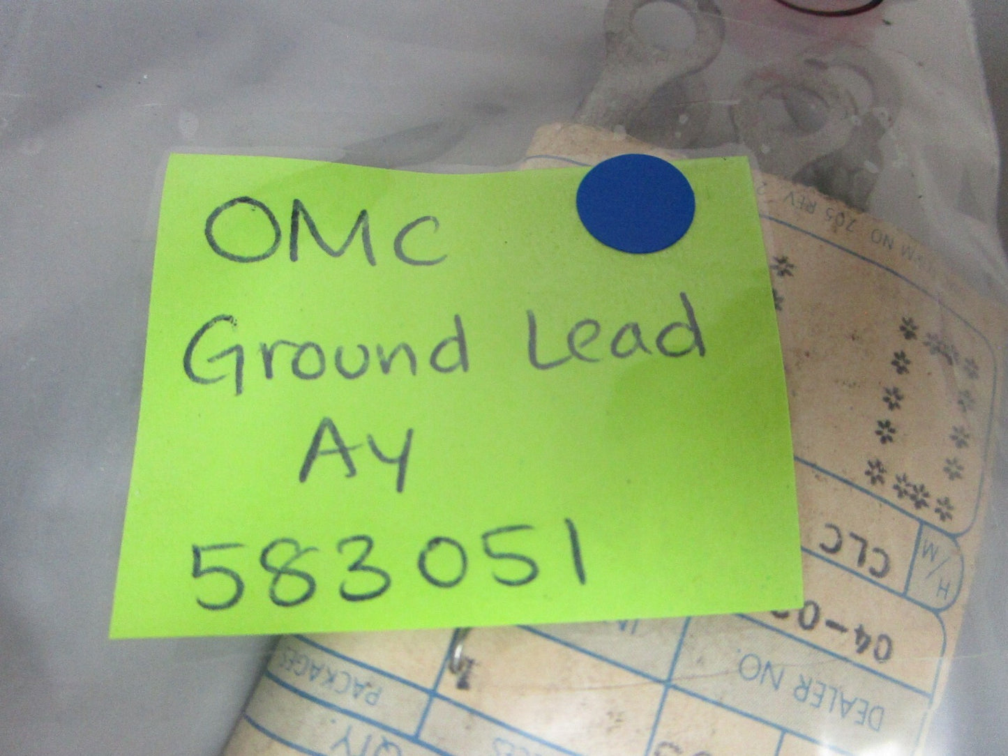 *NEW OEM* 0810 OMC Johnson Evinrude Ground Lead Assembly 583051 0583051