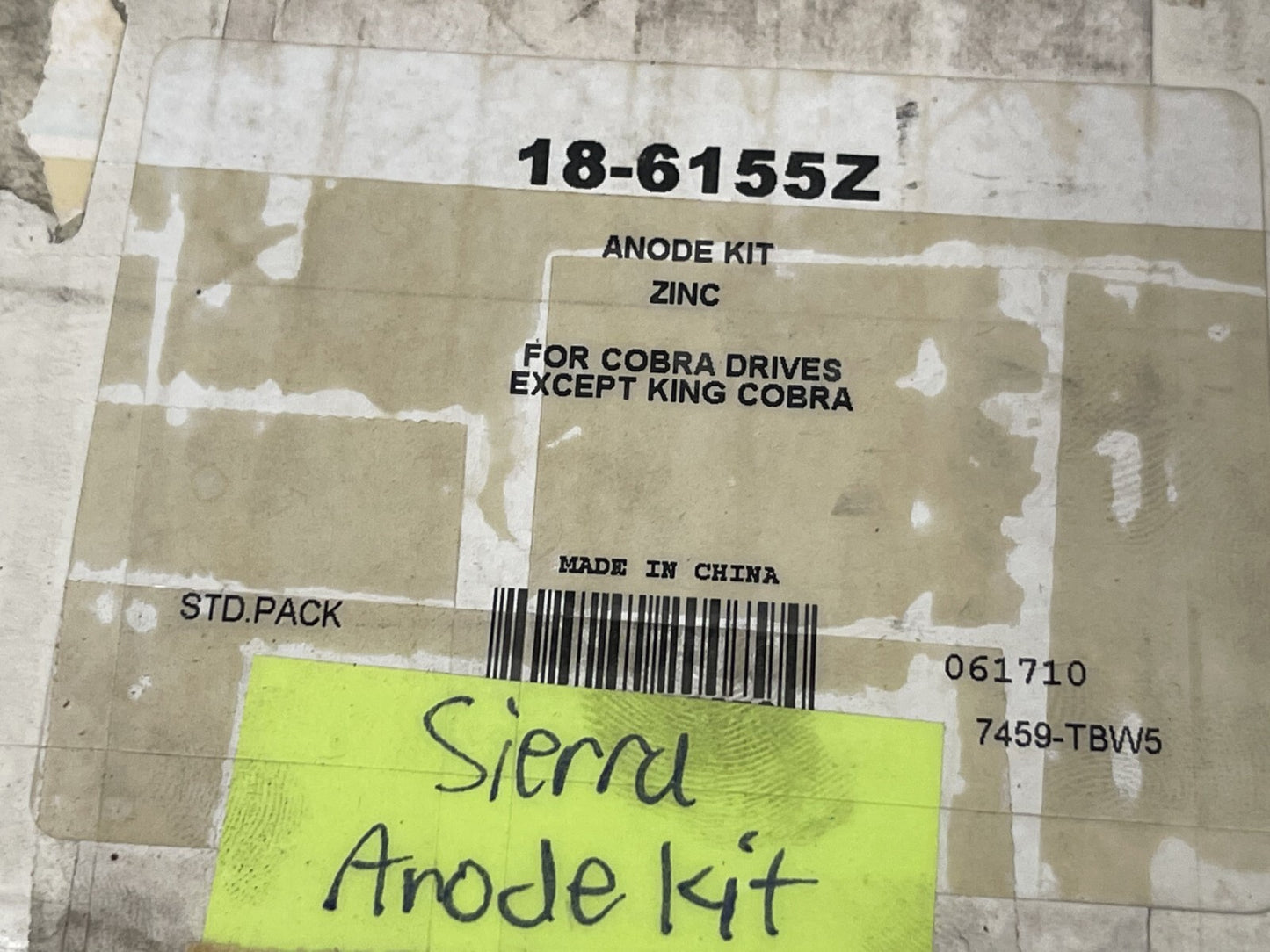 *NEW OEM* 0670 Sierra Zinc Anode Kit 18-6155Z