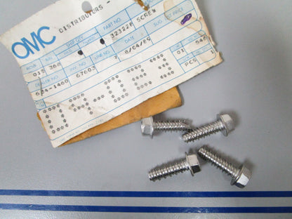 NEW OEM (LOT OF 4) 323228 0323228 OMC Johnson Evinrude Screw 0810
