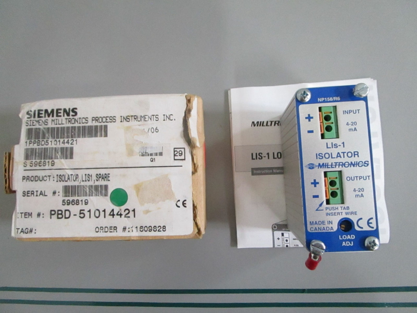 Siemens Milltronics PBD-51014421 Isolator LIS1 Spare NOS NEW OEM 0820