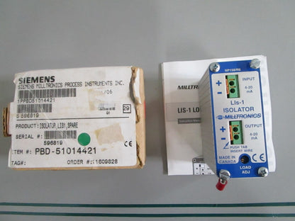Siemens Milltronics PBD-51014421 Isolator LIS1 Spare NOS NEW OEM 0820