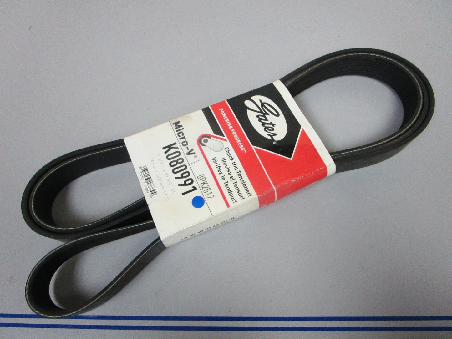 NEW K080991 Gates Micro-V 1-3/32" x 99 ⅝" Serpentine Belt 0720