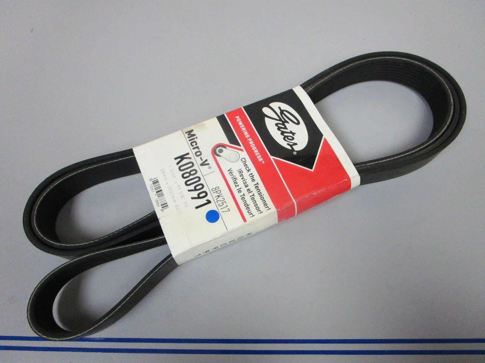 NEW K080991 Gates Micro-V 1-3/32" x 99 ⅝" Serpentine Belt 0720