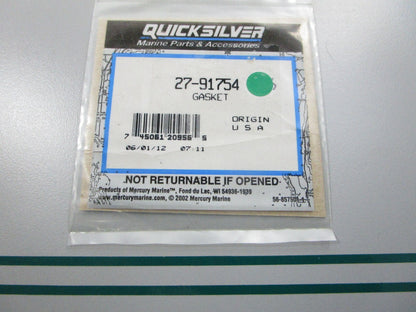 NEW OEM 27-91754 Mercury Quicksilver Gasket 0810