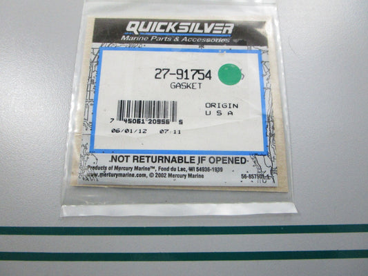 NEW OEM 27-91754 Mercury Quicksilver Gasket 0810