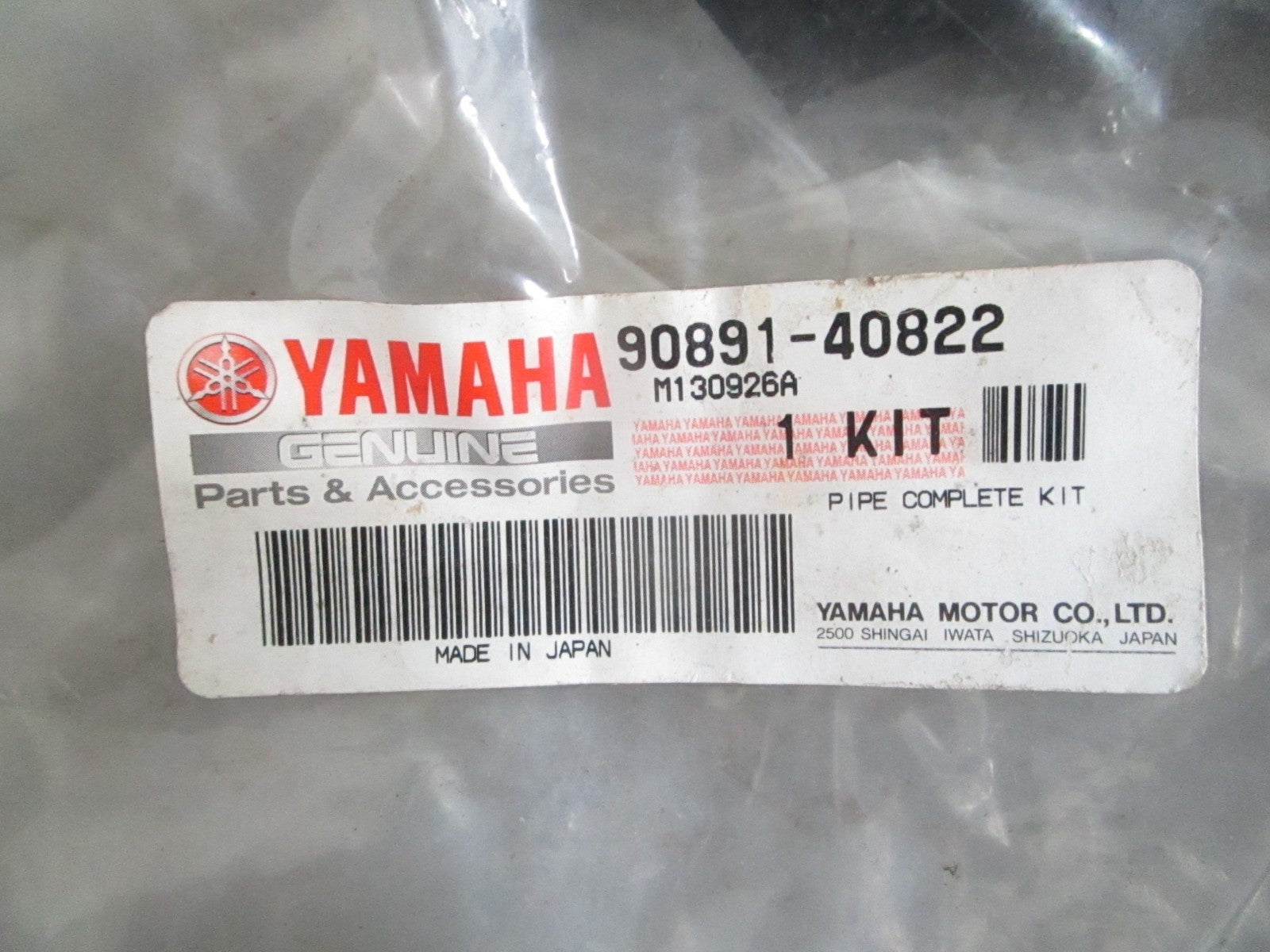 NEW OEM 90821-40822-00 Yamaha Pipe Kit 0820