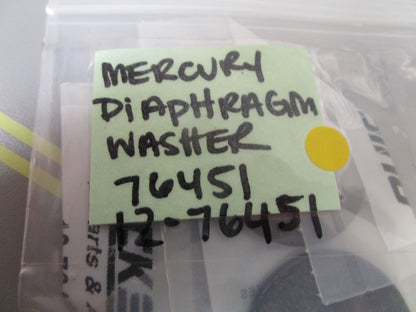 *NEW OEM* (LOT OF 2) 0750 Mercury Quicksilver DIAPHRAGM WASHER 76451  12-76451