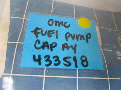*NEW OEM* 0810 OMC Johnson Evinrude Fuel Pump Cap Assembly 433518 0433518