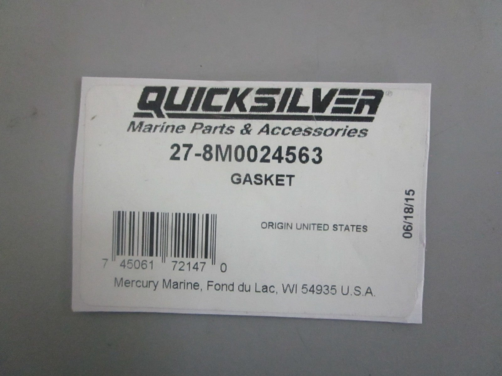 *NEW OEM* 0820 Mercury Quicksilver Gasket 27-8M0024563