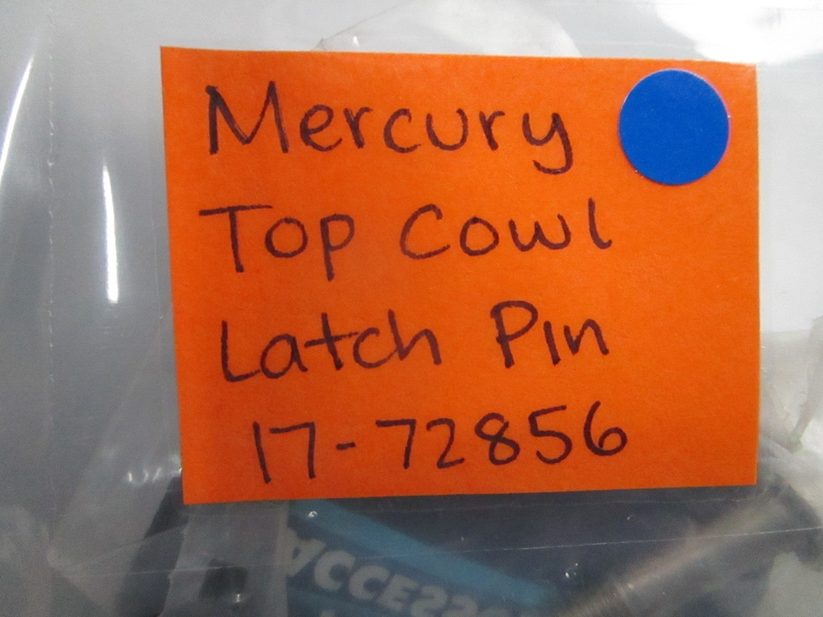 *NEW OEM* 0810 Mercury Quicksilver Top Cowl Latch Pin 17-72856