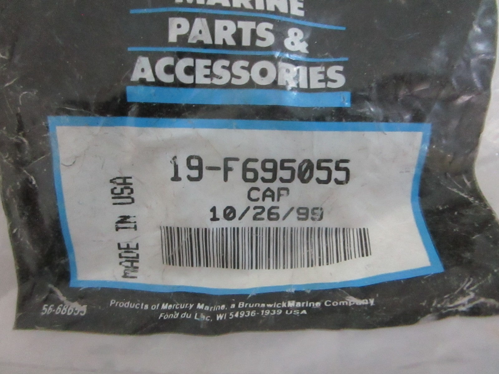 *NEW OEM* 0820 Mercury Quicksilver Cap 19-F695055