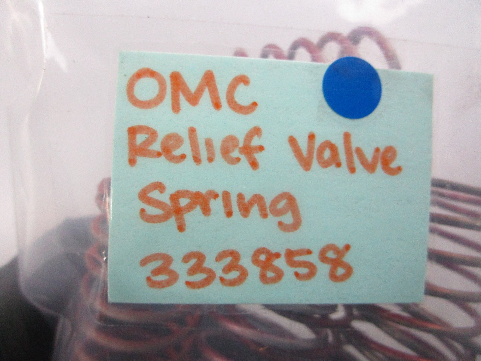 *NEW OEM* 0810 OMC Johnson Evinrude Relief Valve Spring 333858 0333858