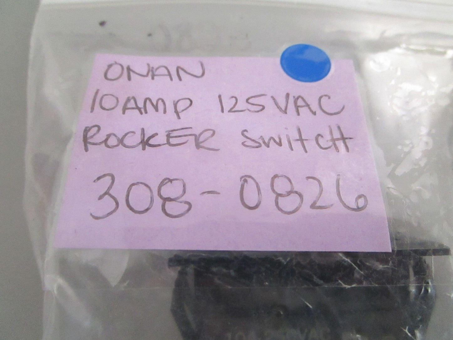 *NEW OEM* 0720 Onan 10 AMP 125 VAC Rocker Switch 308-0826