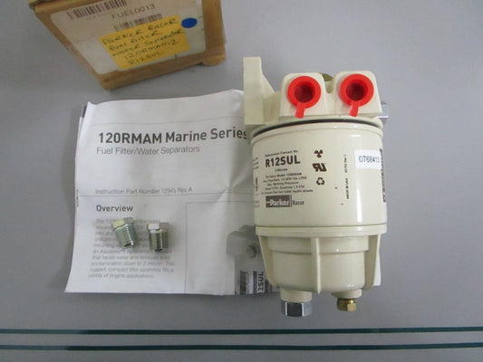 NEW OEM 120RMAM2 R12SUL Parker Racor Fuel Filter Water Separator 0820