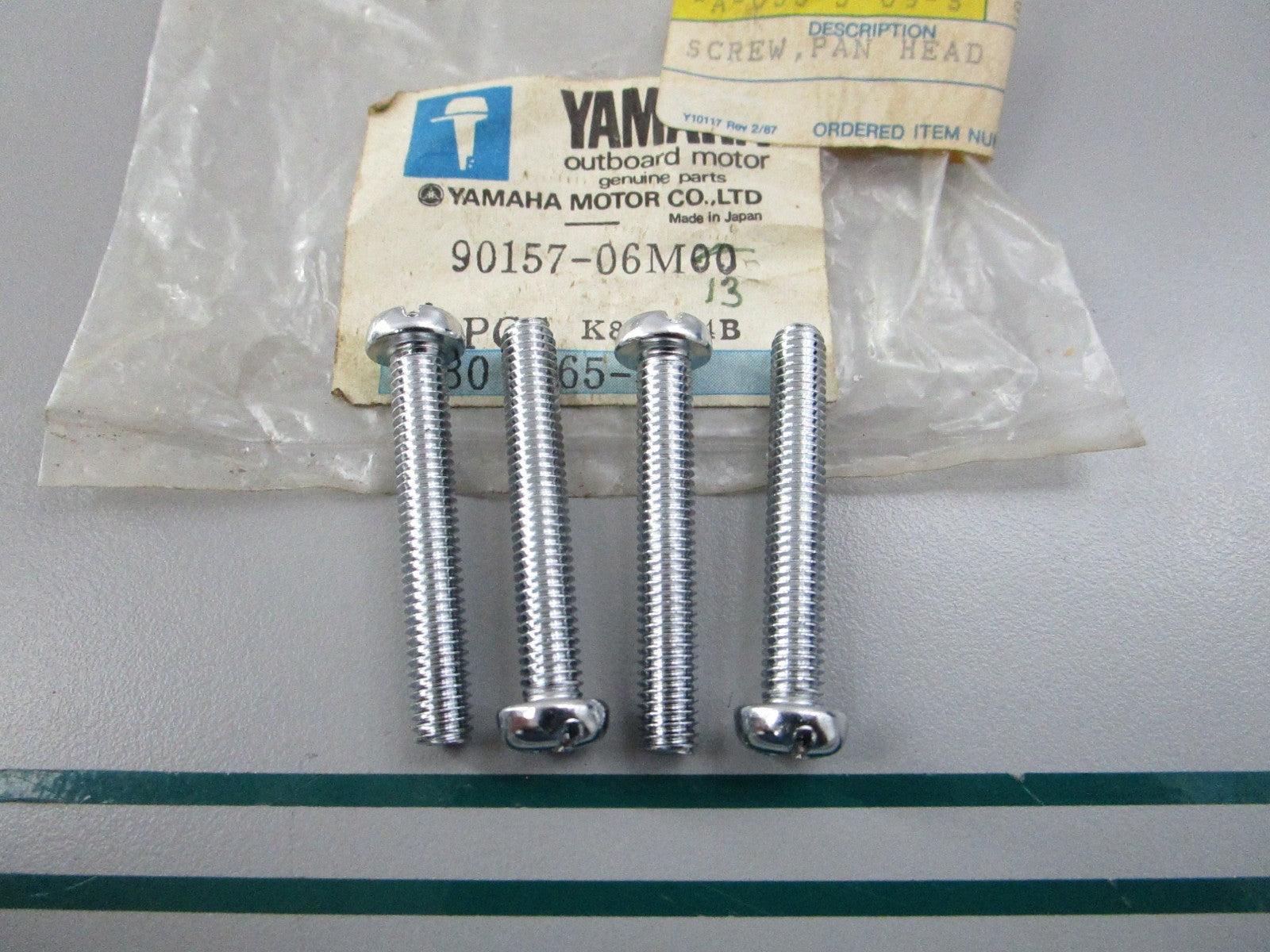 NEW OEM (LOT OF 4) 90157-06M00-00 Yamaha Pan Head Screw 0810
