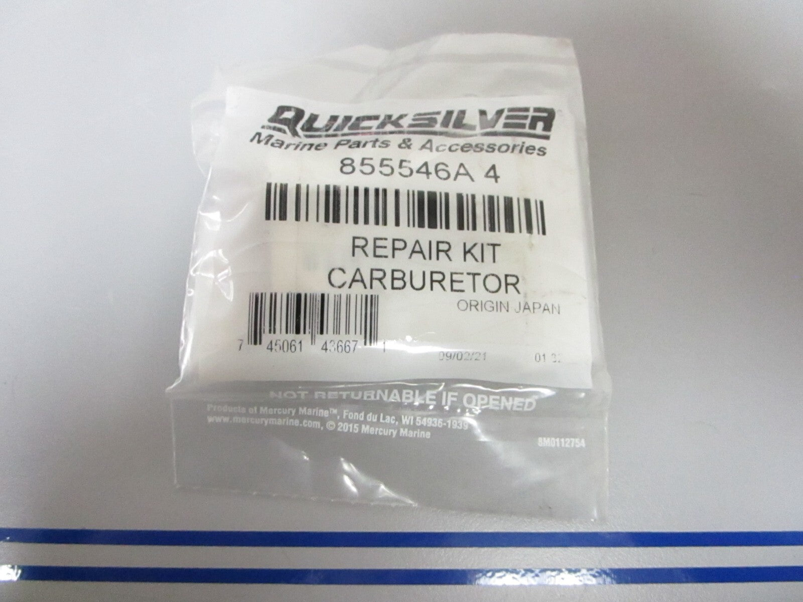 *NEW OEM* 0720 Mercury Quicksilver Carburetor Repair Kit 855546A4