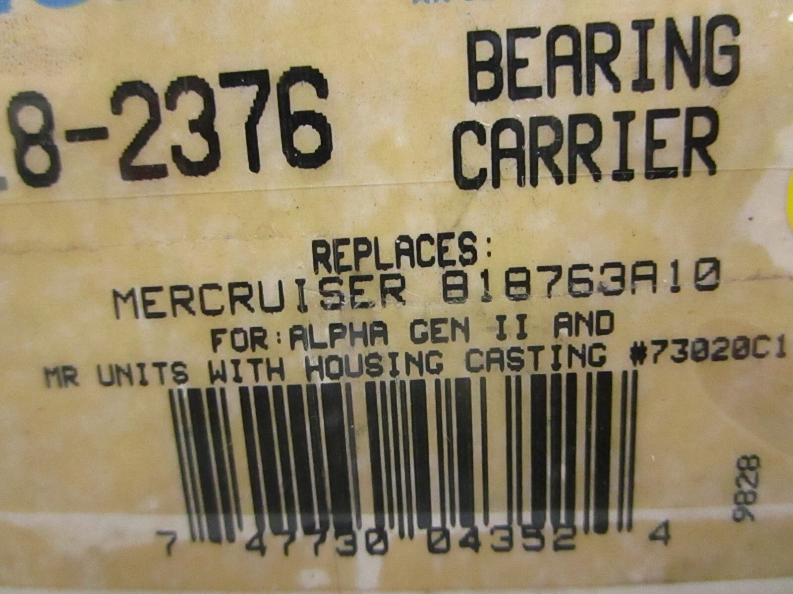 *NEW* 0820 Sierra Bearing Carrier 18-2376 Replaces: 818763A10