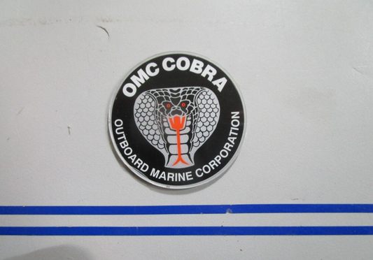 *NEW OEM* 0810 OMC Johnson Evinrude Cobra Medallion Decal 911848 0911848
