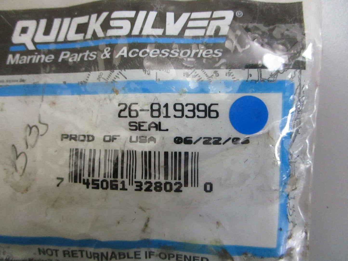 *NEW OEM* 0810 Mercury Quicksilver Seal 26-819396