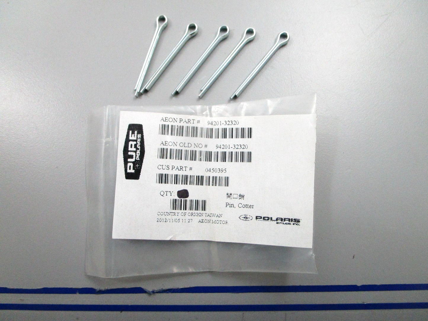 *NEW OEM* (LOT OF 5) 0810 Polaris Cotter Pin 0450395