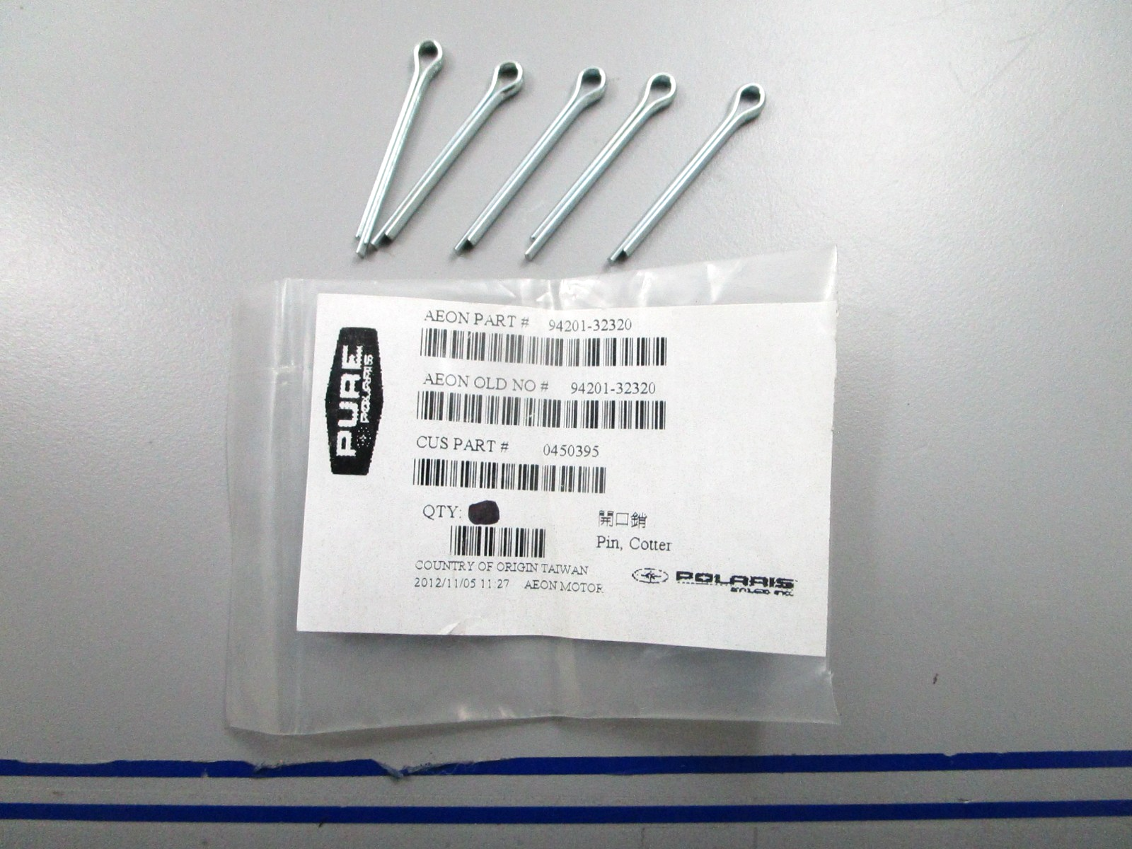 *NEW OEM* (LOT OF 5) 0810 Polaris Cotter Pin 0450395