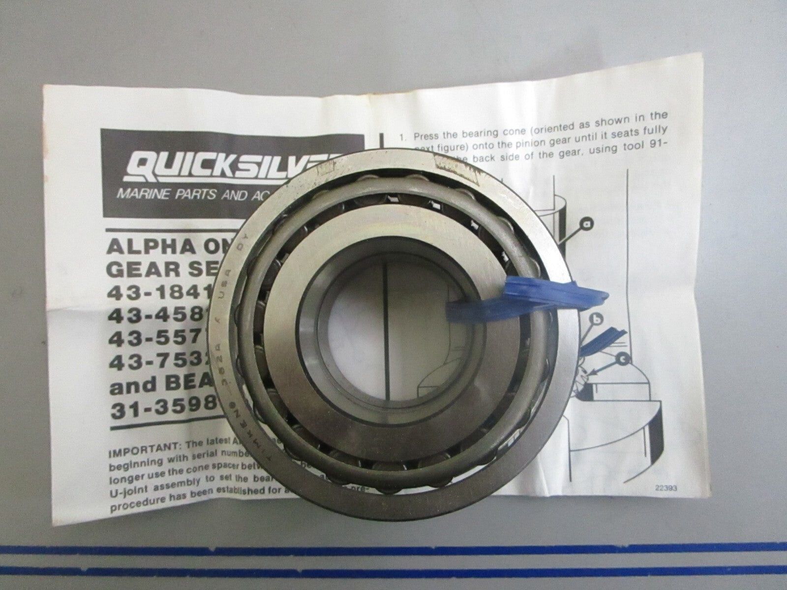 *NEW OEM* 0820 Mercury Quicksilver Roller Bearing Assy 31-35988A12