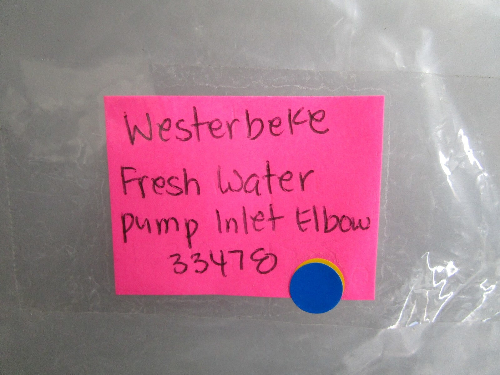 *NEW* 0820 Westerbeke Fresh Water Pump Inlet Elbow 33478