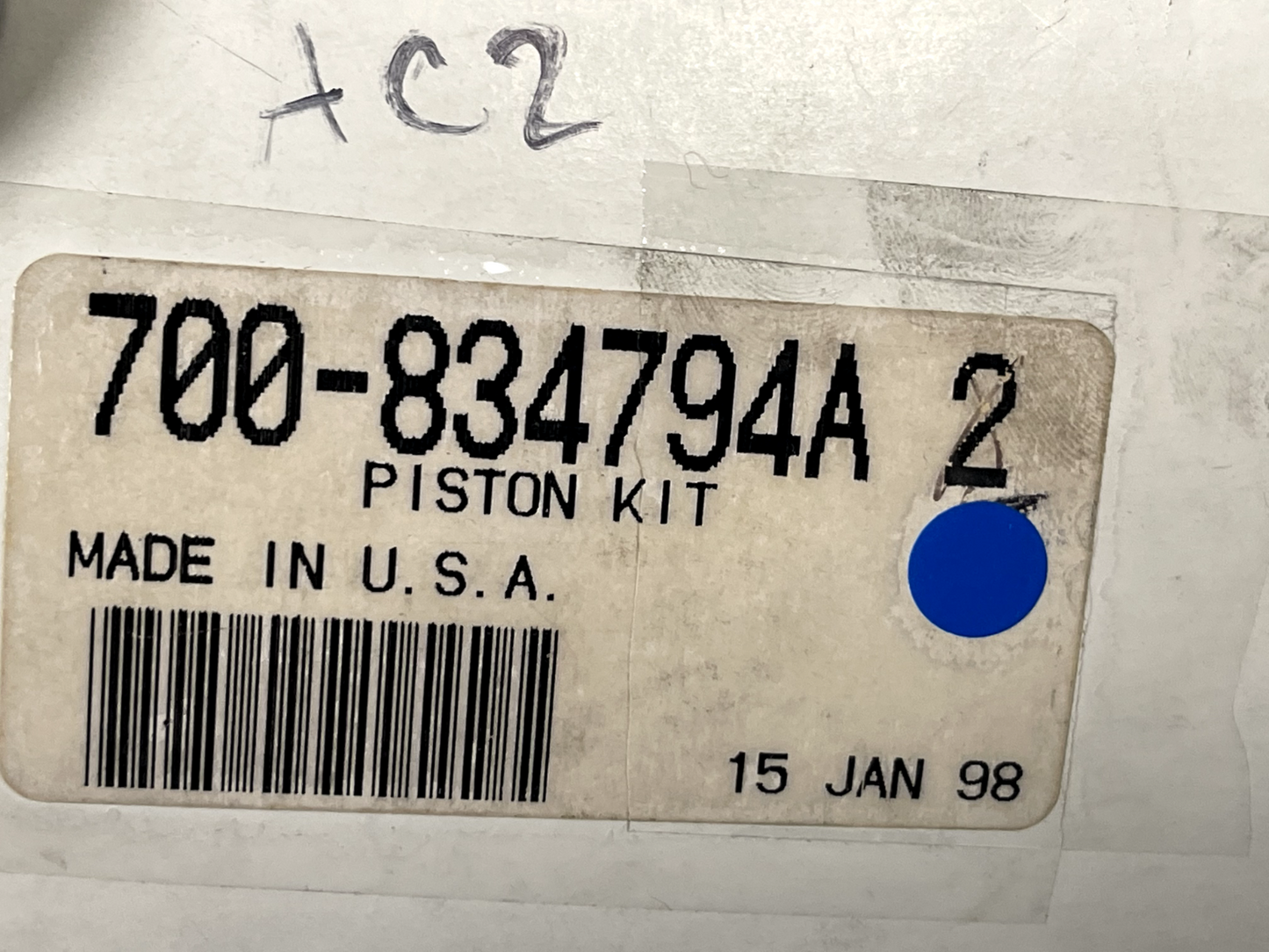 *NEW OEM* 0670 Mercury Quicksilver Piston Kit 700-834794A2 834794A2