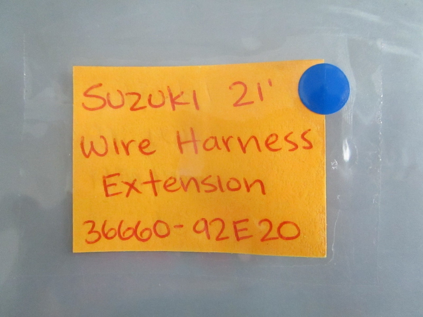 NEW OEM Suzuki 36660-92E20 21' Wire Harness Extension 0820