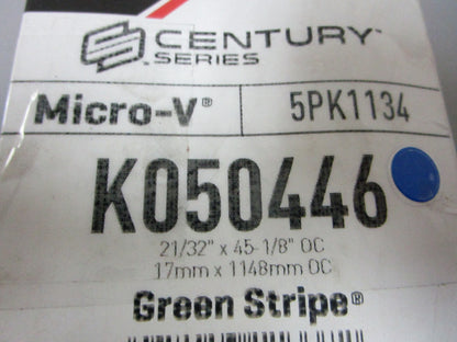 NEW K050446 Gates Micro-V Green Stripe 21/32" x 45 ⅛" Serpentine Belt 0720
