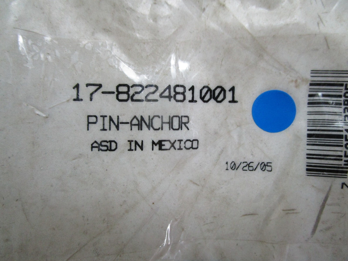 *NEW OEM* 0820 Mercury Quicksilver Anchor Pin 17-822481001