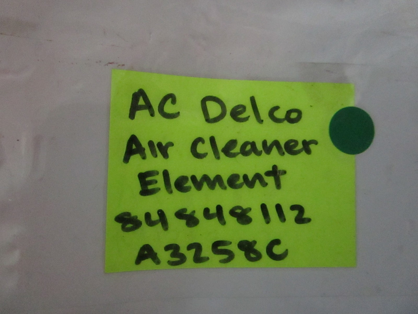 NEW OEM 84848112 A3258C ACDelco Air Cleaner Element 0810