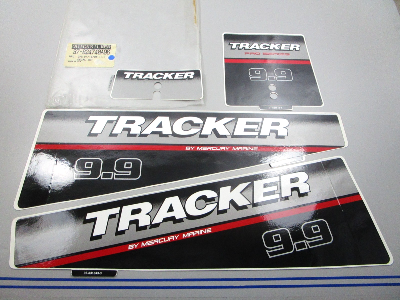 NEW OEM 37-824740A96 Mercury Quicksilver Decal Set 0810