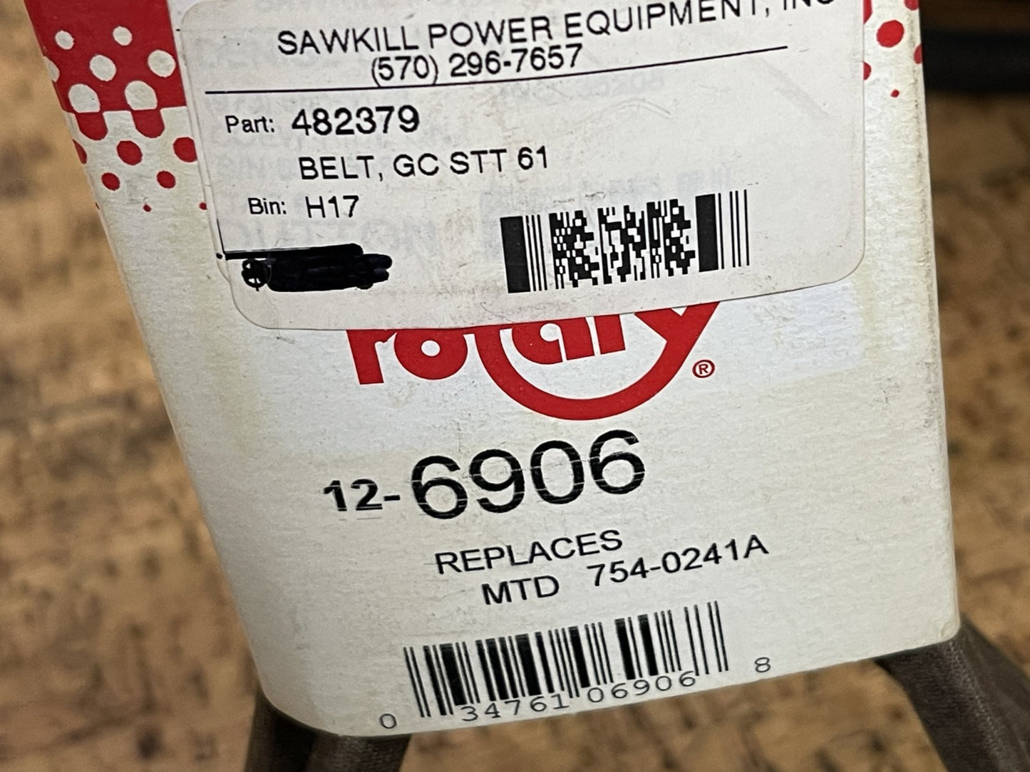 *NEW OEM* 0670 Rotary Drive Belt 12-6906