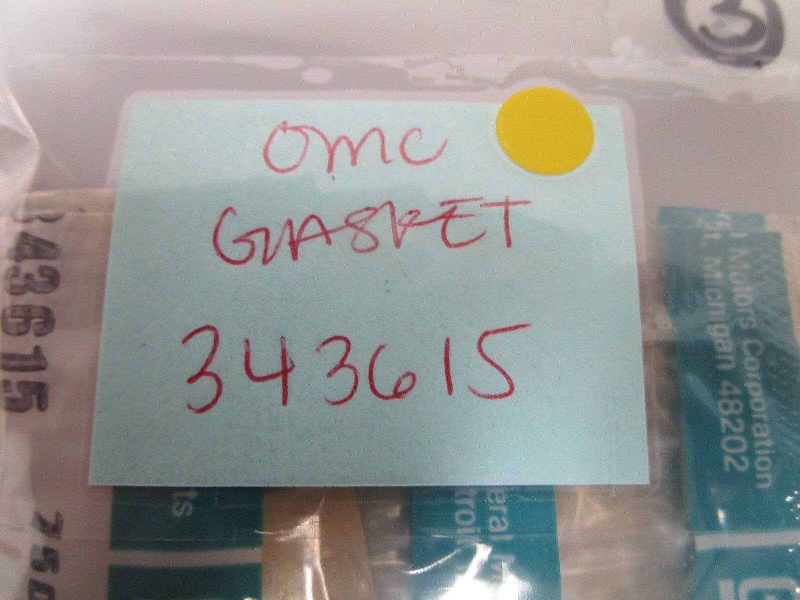 *NEW OEM* 0810 OMC Johnson Evinrude Gasket 343615 0343615