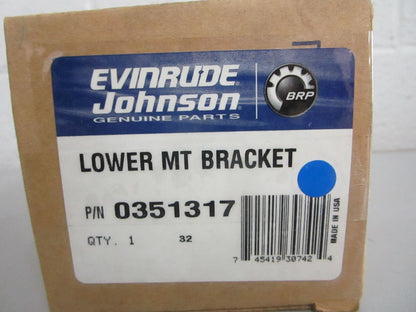 *NEW OEM* 0820 OMC Johnson Evinrude Lower Mount Bracket 351317 0351317
