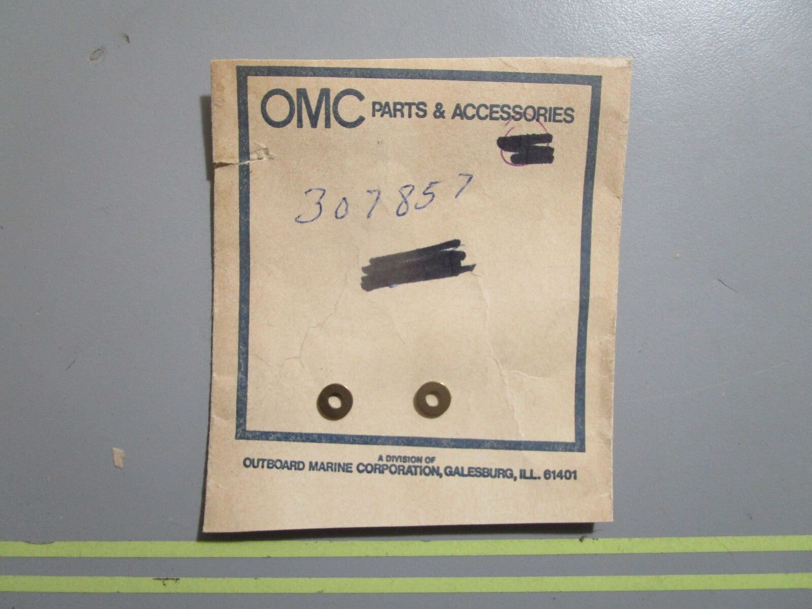 *NEW OEM* (LOT OF 2) 0770 OMC Johnson Evinrude Brass Washer 307857 0307857