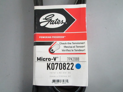 NEW K070822 Gates Micro-V Serpentine Belt 0820