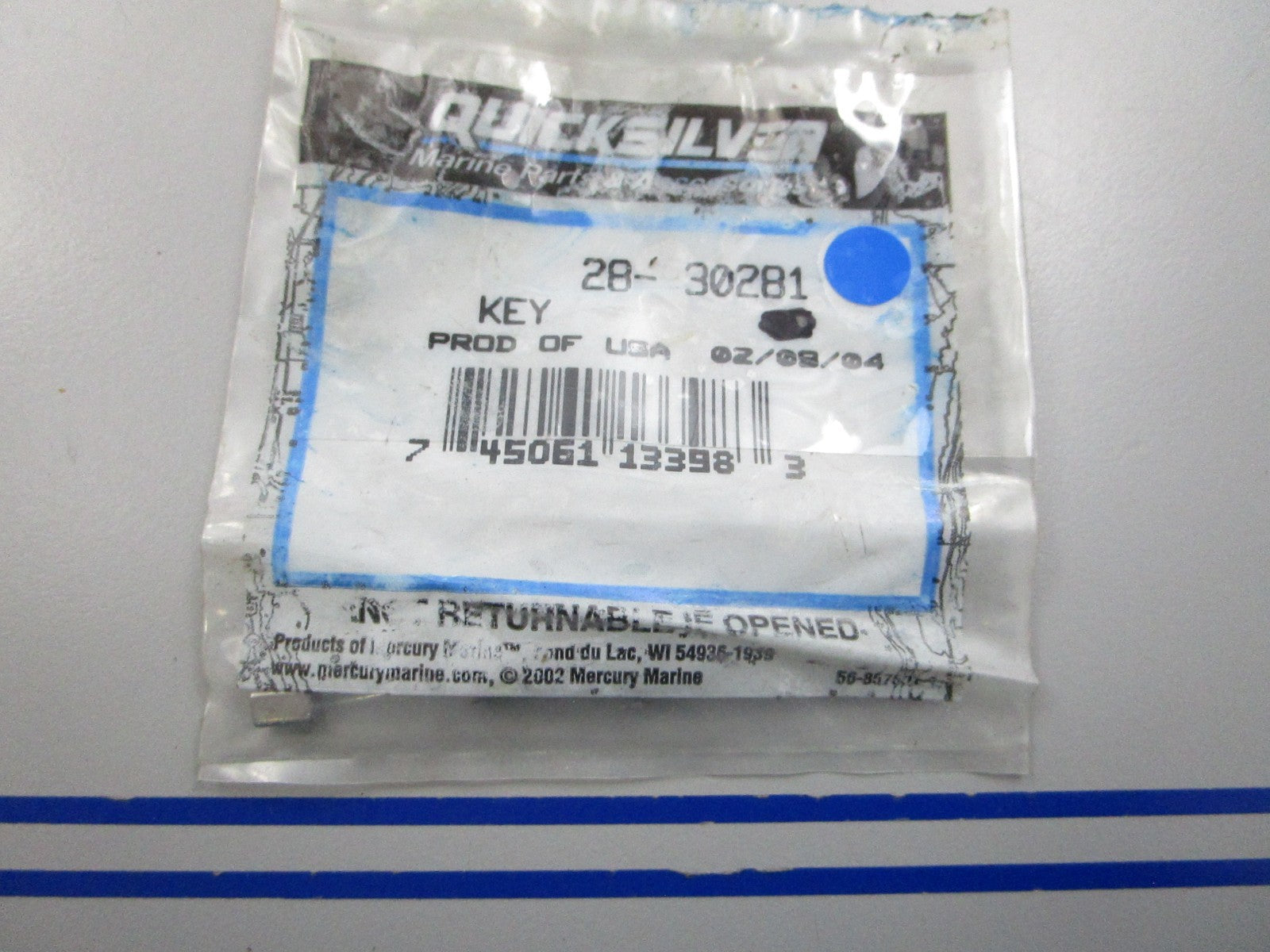 NEW OEM (LOT OF 5) 28-30281 Mercury Quicksilver Key 0810
