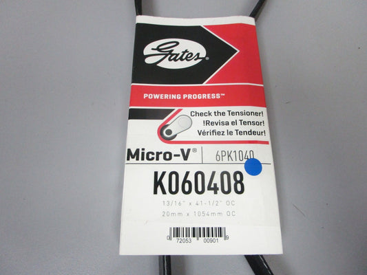 NEW K060408 Gates Micro-V 13/16" x 41 ½" Serpentine Belt 0720