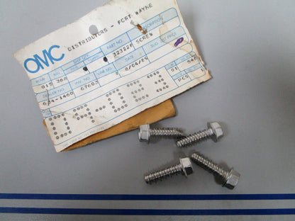 NEW OEM (LOT OF 4) 323228 0323228 OMC Johnson Evinrude Screw 0810