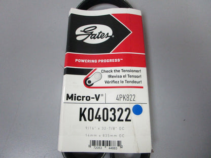 NEW K040322 Gates Micro-V 9/16" x 32 ⅞" Serpentine Belt 0720
