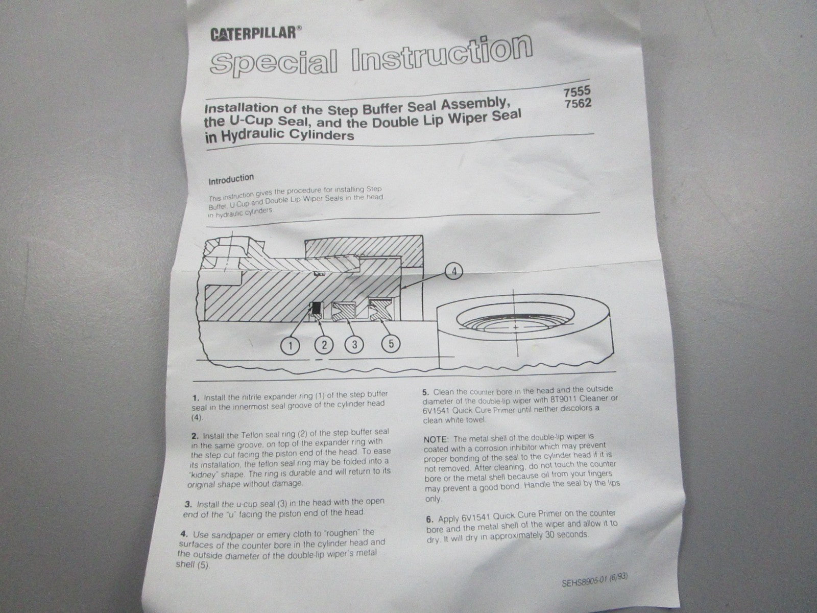 NEW OEM 8C-9126 CAT Seal Assembly 0810
