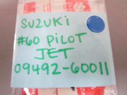 *NEW OEM* 0770 Suzuki #60 Pilot Jet 09492-60011