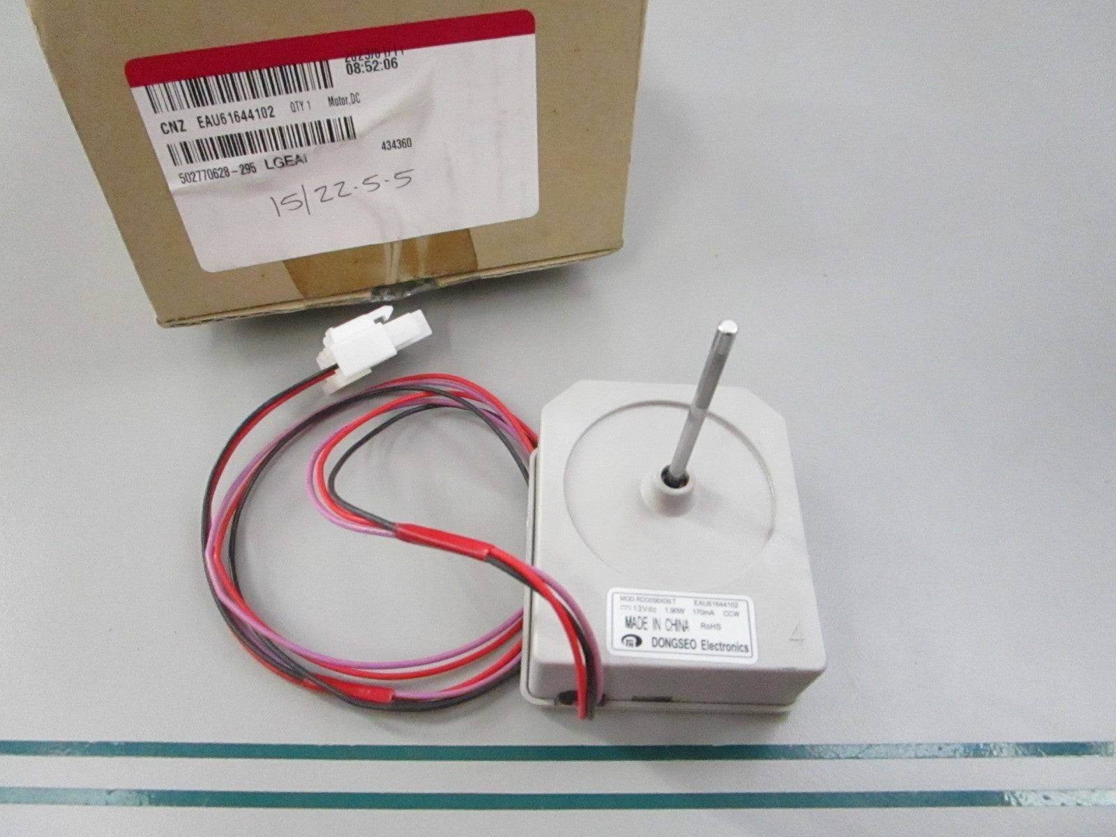 NEW OEM EAU61644102 LG Refrigerator Evaporator Fan DC Motor 0810