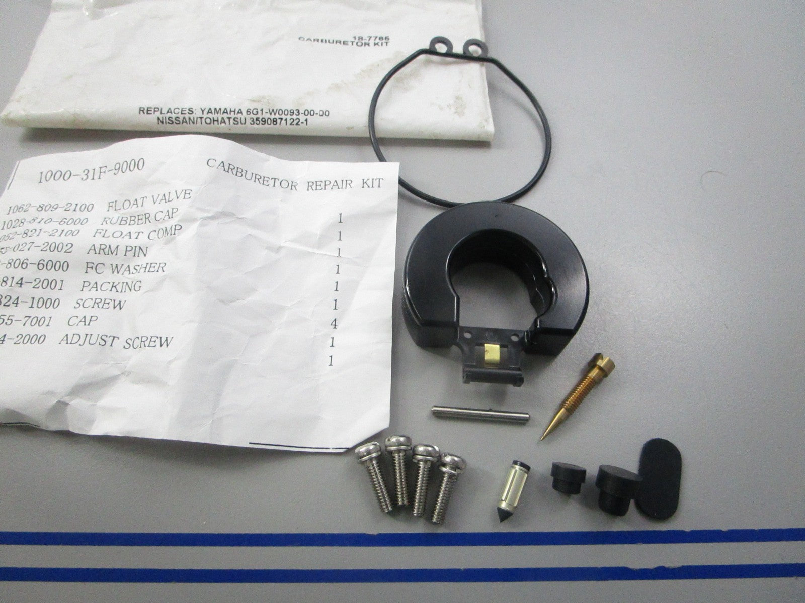 NEW 18-7765 Replaces: 359087122-1 6G1-W0093-00-00 18-7765 Carburetor Kit 0810